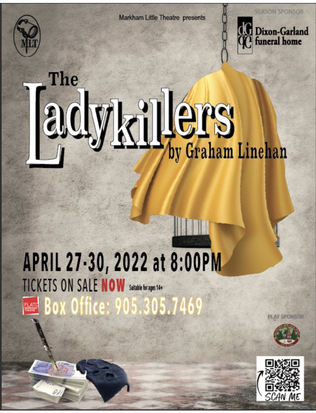 Live Theatre in Markham is back!  April 27-30 at Flato Markham Theatre.