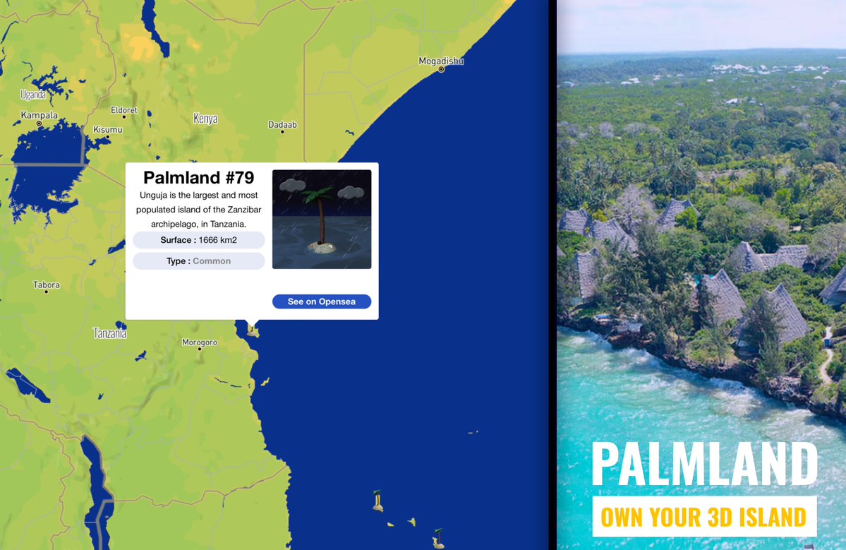 PalmLand4's tweet photo. 🏝️Having an island has never been easier! You too can be part of the privileged to own your own island🏝️ 

Unguja island: https://t.co/NOD3uweKUG
Map: https://t.co/3EFp007r1I

#NFT #nftcollectors #Metaverse #OpenSeaNFT #Island #Polygon #NFTProject #NFTdrop #erc721 #tanzania https://t.co/eQzwlfV0PO