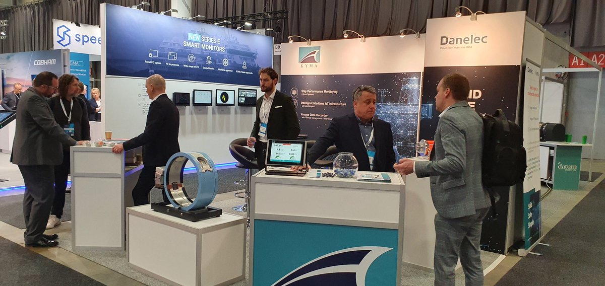 DanelecMarine's tweet photo. Drop by stand B02-27 @NorShipping to discuss how Kyma AS and Danelec solutions can help your business adapt to new regulations and keep your vessels moving more efficiently #maritime #vesselmonitoring #datacollection #iot #digitalship #efficiency #netzero #environmentalcompliance https://t.co/xkIeWb82xQ