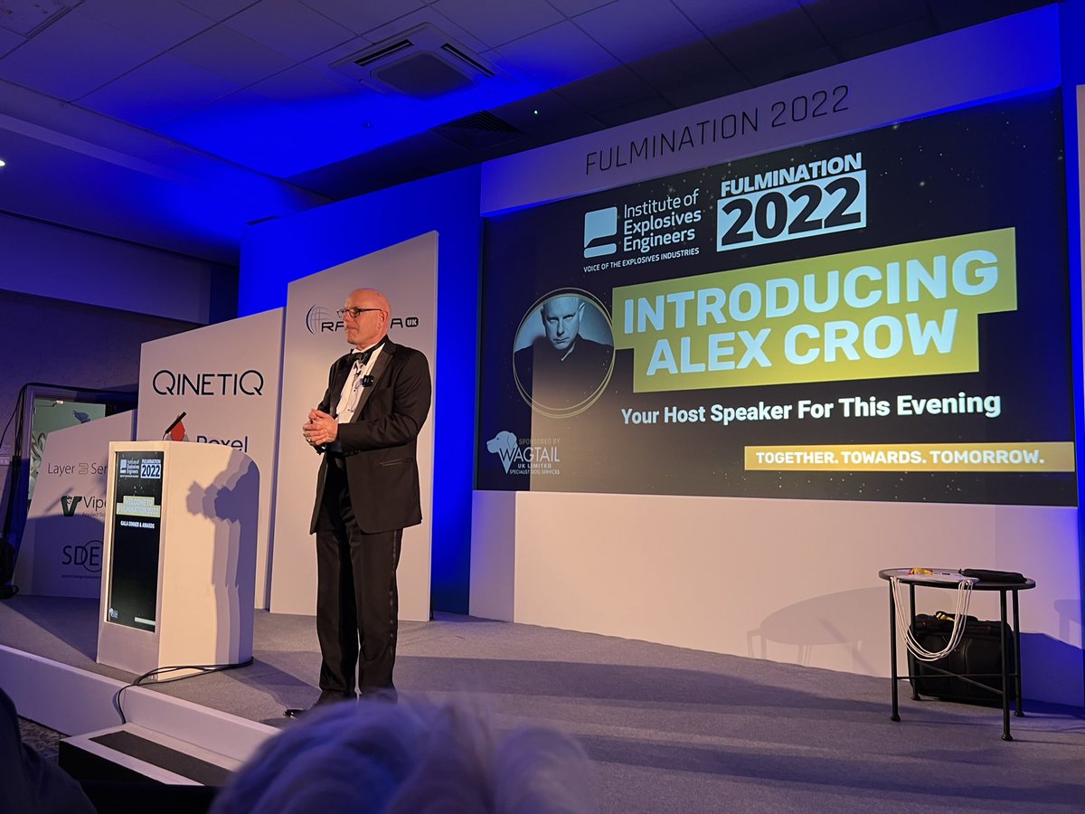 WagtailUK_dogs's tweet photo. We are at the Institute of Explosives Engineers Fulmination 2022. Delighted to sponsor the Gala Awards last night and to be presenting today. #Fulmination22 #Fulmination2022 #explosives #detectiondogs #snifferdogs #fredds #aircargo #cargoscreening #safety #security #airfreight https://t.co/ImXpfLQujA