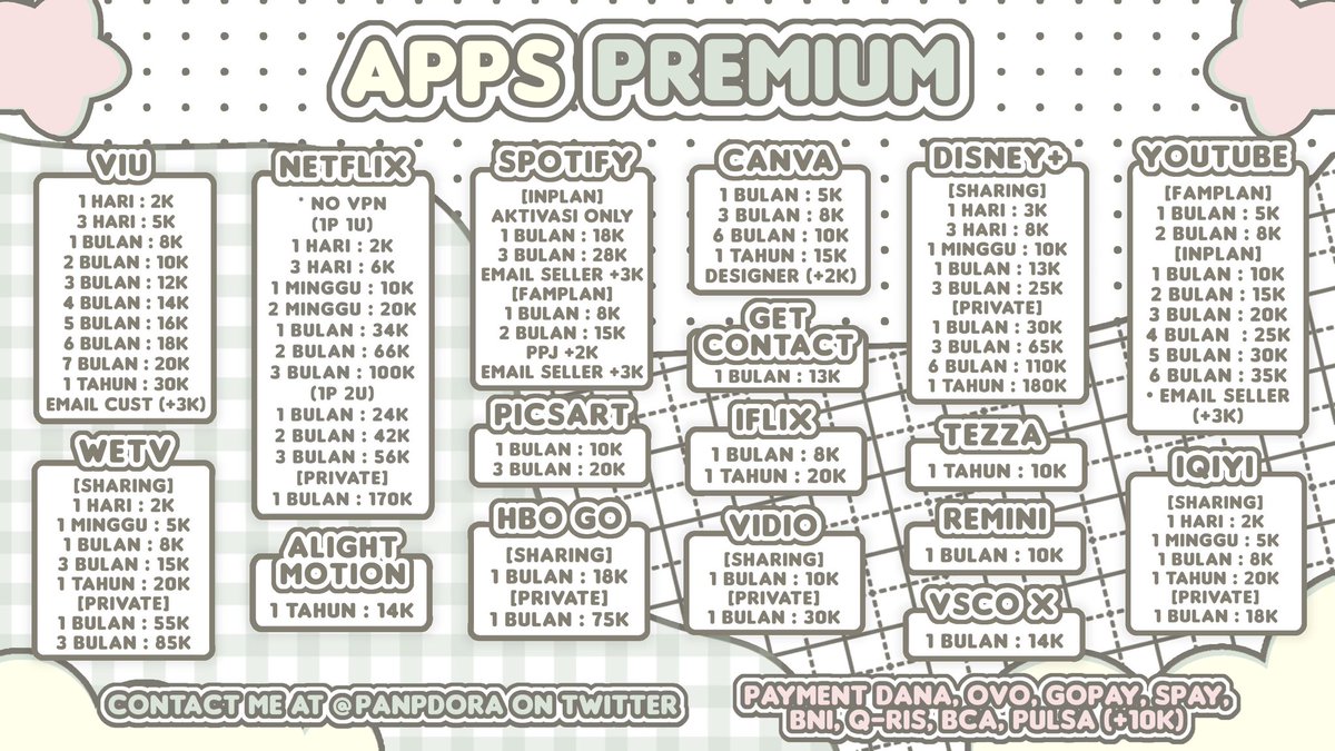 yerimwse's tweet photo. @busifess cek sini yuk

%! Legal
%! Bergaransi
%! Fast proses
%! Boleh tanya-tanya dulu

Payment  : all e-wallet, QRIS, bank, pulsa (pricey +10k)

Happy shopping! &amp;&amp; dm for moreㅤㅤ https://t.co/U7SsK4czFW