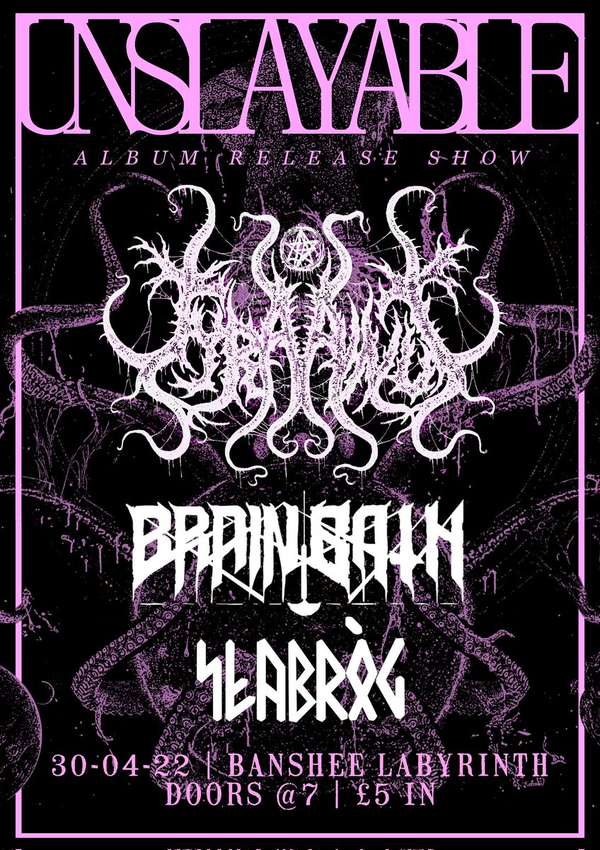 TheTyrannus's tweet photo. Updated poster for our album release show at Banshee Labyrinth? Edinburgh on April 30th!
#tyrannus #gig #metal #blackmetal #deathmetal #blackdeath #rabm #scottishmetal #ukmetal #antifascistmetal #brainbath #feellikepureshitjustwantinsufferableback #slabrog https://t.co/8FZ5okufbW
