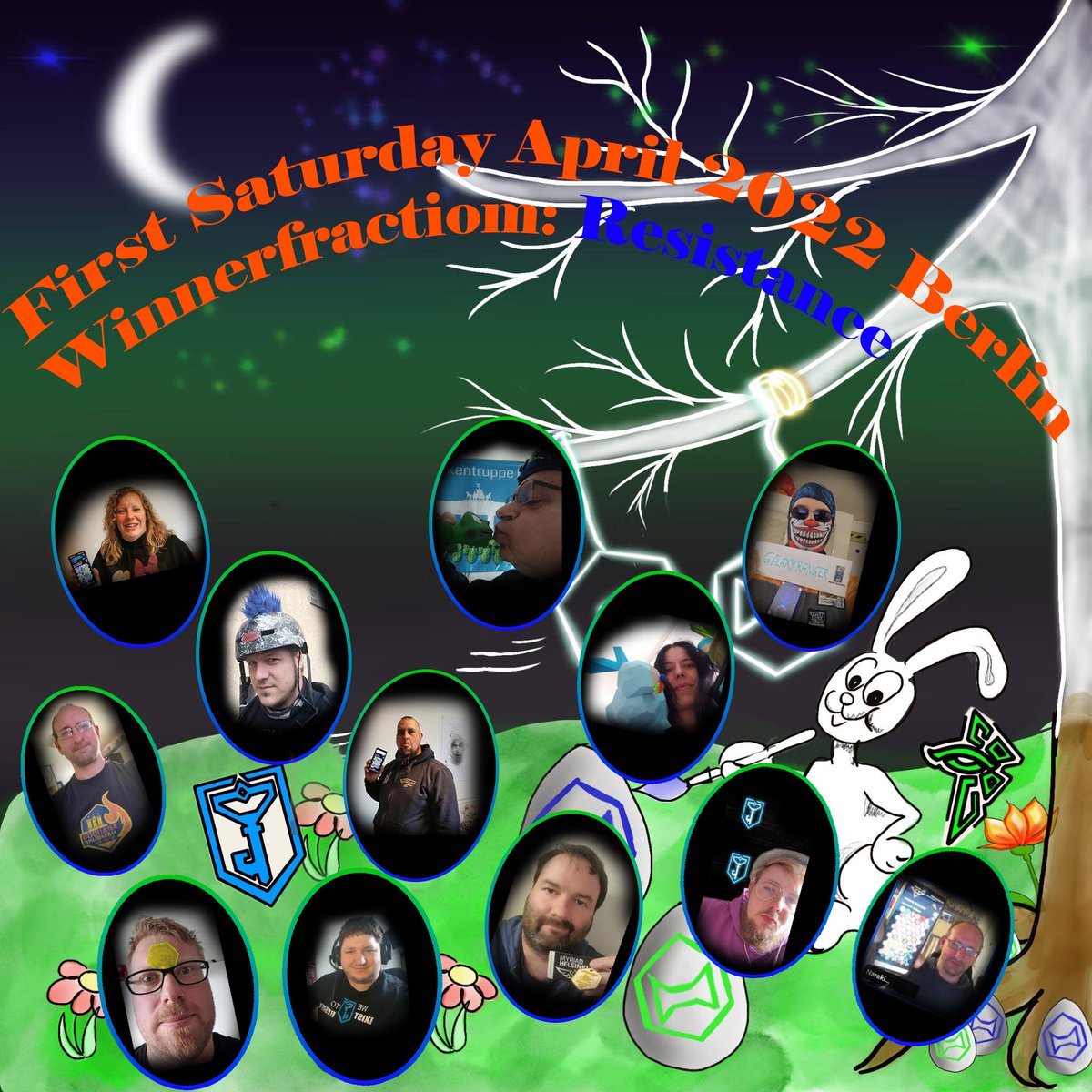 BerlinIngress's tweet photo. This arctic April the second, a group of thirty two chill ingress players went online in Berlin and recharged their portals. Another First Saturday finished! #IngressFS #IngressFSatHome https://t.co/jrWJja4d8w