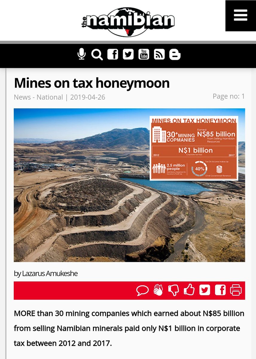 _Mekondjo's tweet photo. We can employ all sorts of mental gymnastics to justify the 10%, but we struck a 50:50 deal with @DebmarineN. They also use their expensive equipment. Other companies get 90% and still have the nerves to not pay Taxes. How was the De Beers deal possible but not other deals?? https://t.co/84tDZnEMHL