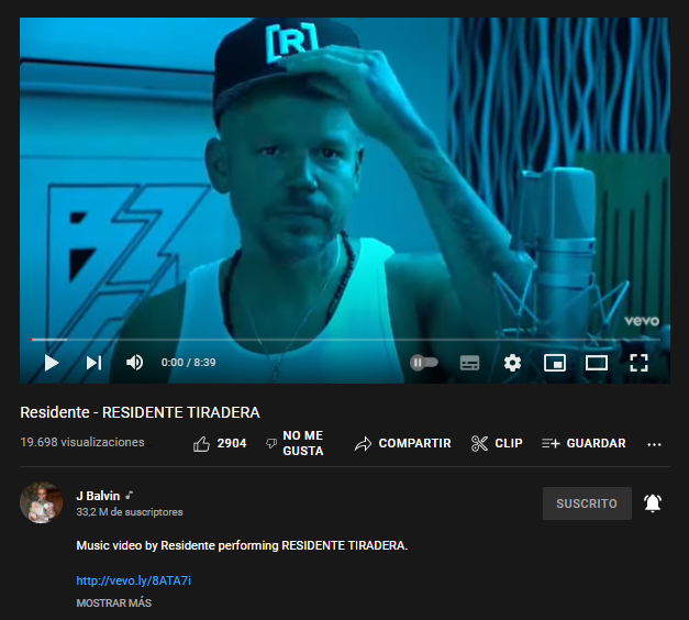 DiegoDanger_'s tweet photo. @TheGrefg También en el Canal de J Balvin, le subieron la Tiradera de Residente XDDD https://t.co/nAgLYv3a5h