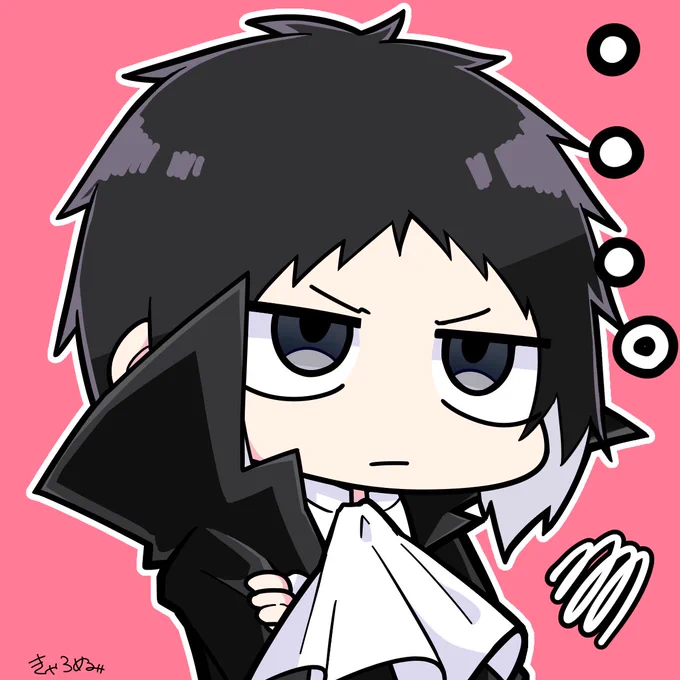 ちっちゃい新ヌヌ黒L◯NEスタンプっぽい感じの#BSD #文スト 