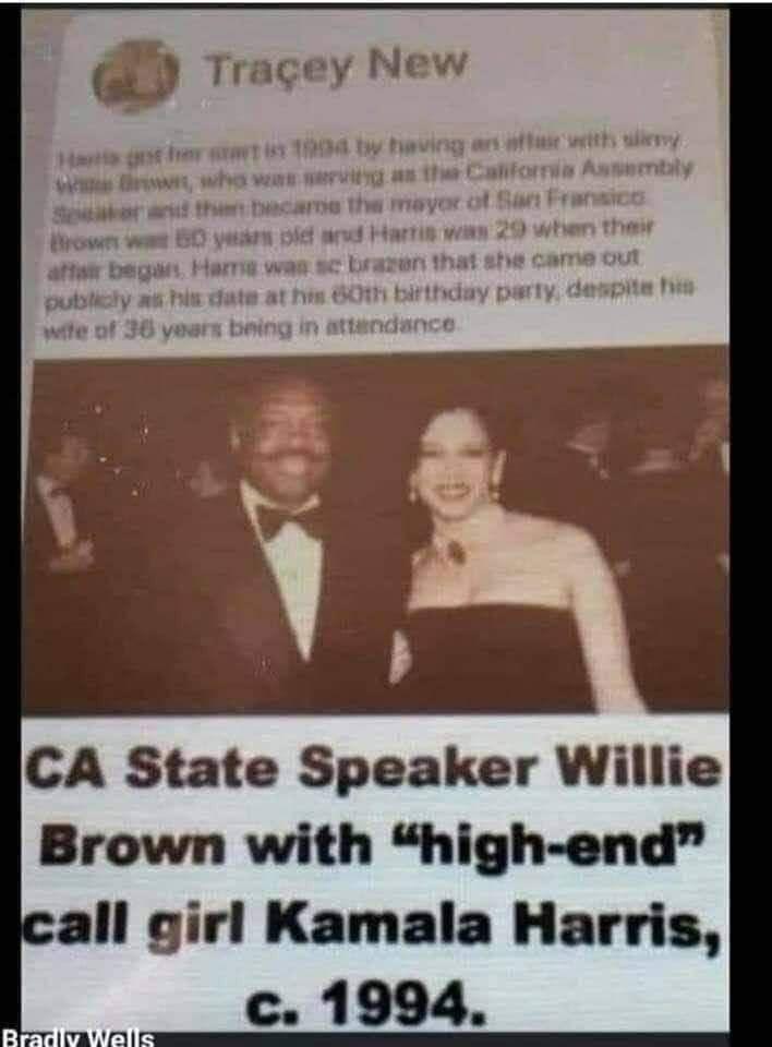 Ocee23's tweet photo. Hahaha Kamala was known as "high end" call girl? Wow! #sluthoe https://t.co/2MljBeZJwV
