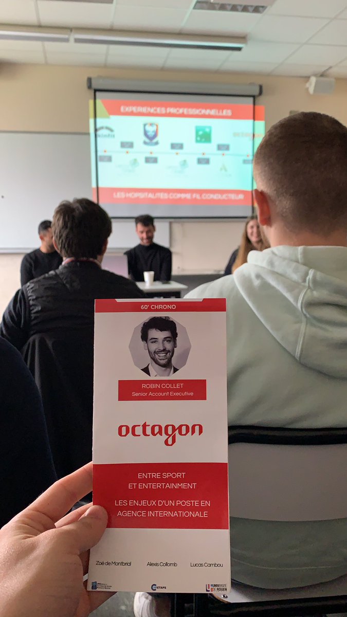 Début des dernières 60’ chrono de l’année pour la promo 2021-2022 avec Robin Collet, Senior Account Executive pour l’agence <a href="/Octagon/">Octagon</a> 🙌🏻
