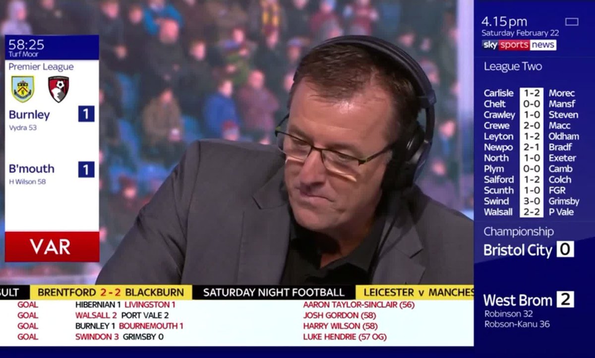 MaxGarfield2003's tweet image. "There's a VAR check at Turf Moor, what's happening Matt Le Tissier?" 
"Well, I'm being shown footage of a goal from Harry Wilson which VAR wants to disallow for handball, but the real question is, should I trust the cameras here? Or is this just what Sky Sports wants me to see?"