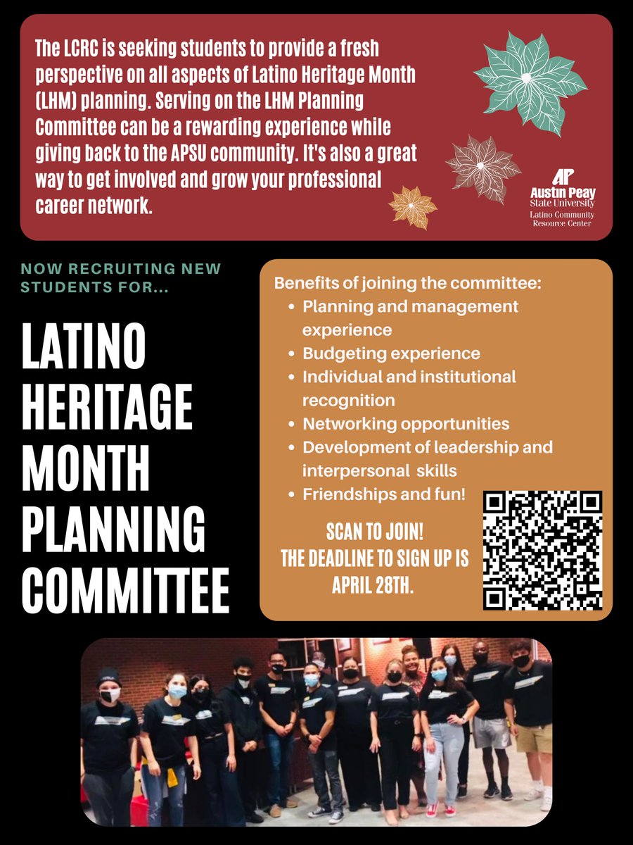 Serving on the LHM Planning Committee can be a rewarding experience while giving back to the APSU community. It's also a great way to get involved and grow your professional career network. 

Click the link below to sign up!
peaylink.campuslabs.com/engage/submitt…