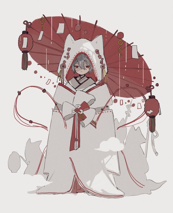 「uchikake umbrella」 illustration images(Latest)