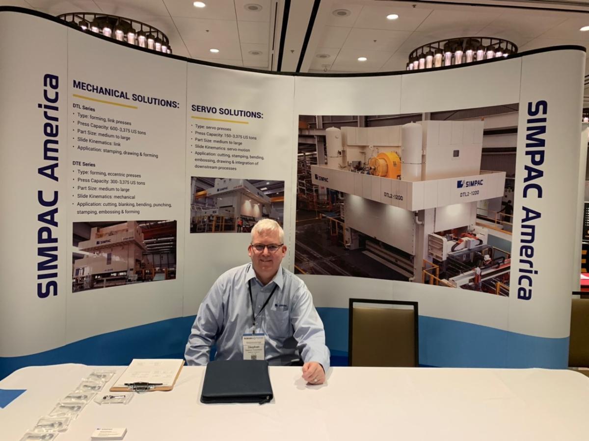 simpacamerica's tweet photo. Join us at the #Fabricator's #ManufacturersandSuppliers #Event today  April 5! at the #Hyatt #Regency #Schaumburg, IL from 9.00am - 4.00 pm at table #8 Register to attend for free https://t.co/QITSxqMR9u We look forward to seeing you there! #Press #Fabricator #metalforming https://t.co/fpL17GNlr3