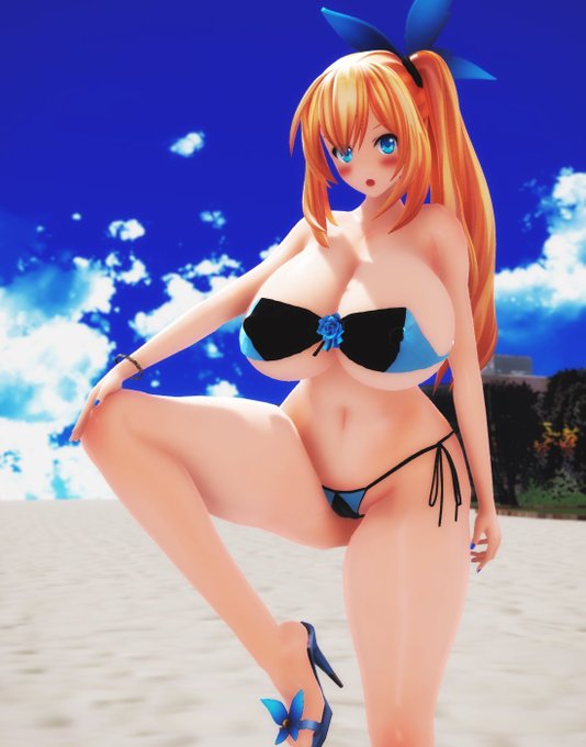 ブラのUV調整して少し水着柄綺麗になった^^
before       after 