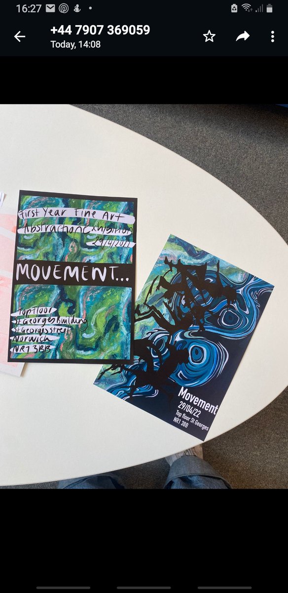 More posters re Year One Show, 29 April, Top Floor, St George's, NUA