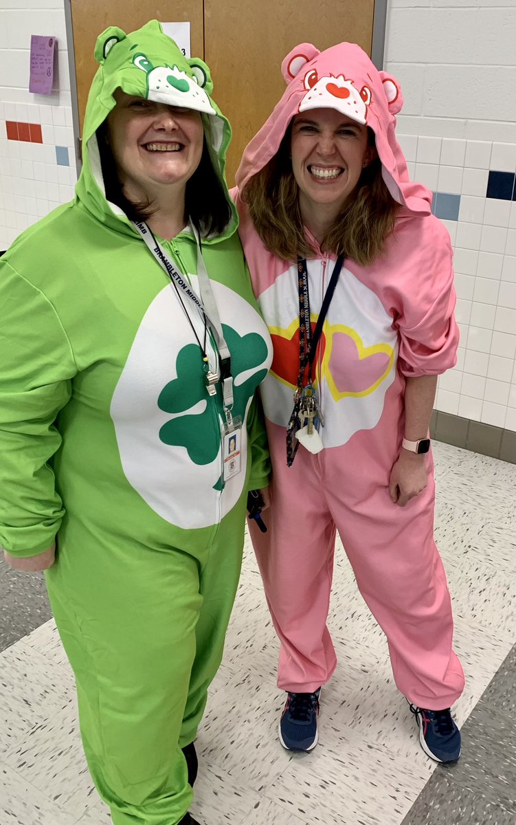 Spirit weeks make the countdown to Spring Break a little easier 😀 . Today <a href="/krhackett/">Katie Hackett</a> and I are Care Bears for squad goals day. <a href="/BamCounselors/">BAM_Counselors</a> <a href="/BAM_MS_Official/">Brambleton Middle</a>