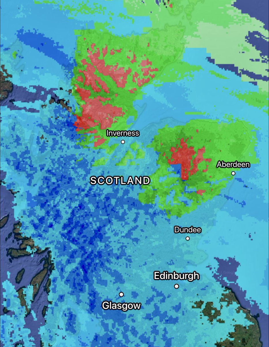 WindyWilson88's tweet photo. WEATHER CHECK 

Windy says mon then. What you got WEATHER wise ???

🔵 Rain 
🟢 Sleet 
🔴 Snow 

Ping me back a Tweet and a photo please ???

#WeatherCheck #Snow #Sleet #Rain #Scotland #WindysWeatherCheck https://t.co/42TH8MlJwy