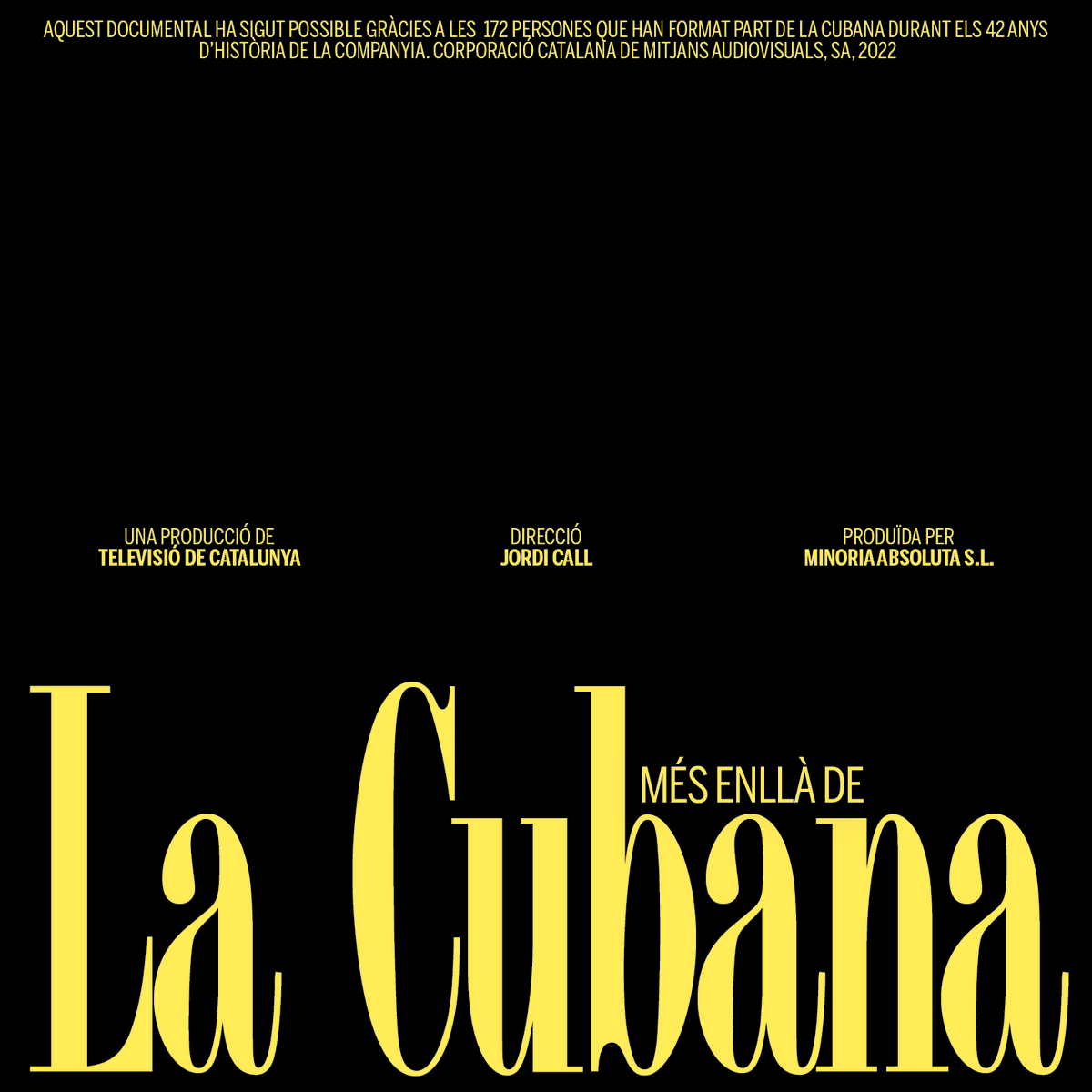 ESCOLA_studio's tweet photo. Aquesta nit a les 22:05h s'estrena a @senseficcio del docu Més enllà de @_LaCubana. Dirigit per @jotacall, amb la realització de @markus_goal i produït per @MinoriaAB @LuciaSances, el documental recull els inicis de la companyia. Ha sigut un plaer fer-ne el disseny. https://t.co/itqqzA9ZQi