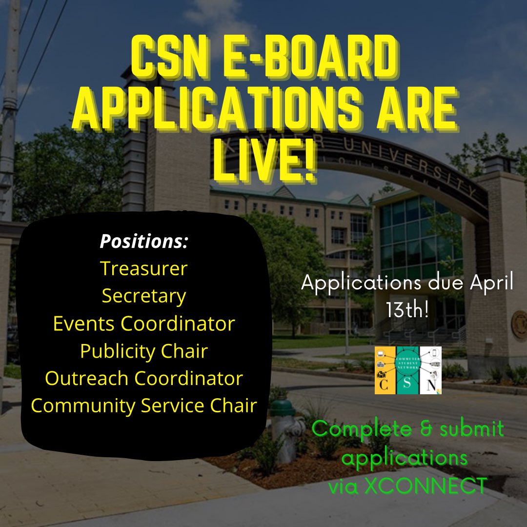 XULA Commuter Student Network tweet media