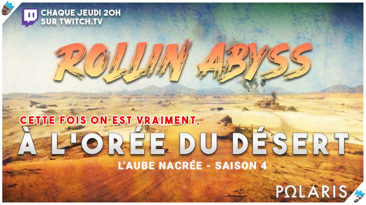 🌊[VOD] Rollin'Abyss

On arrive cette fois (vraiment) à l'orée du désert ! L'escouade se dirige vers une cité troglodyte qui leur rappelle de nombreux souvenirs.

📌Jeudi 14 ou 21* - 20h - Saison 4 Épisode 3

*Déménagement, internet toussa

youtu.be/6CrAMBuEXBM