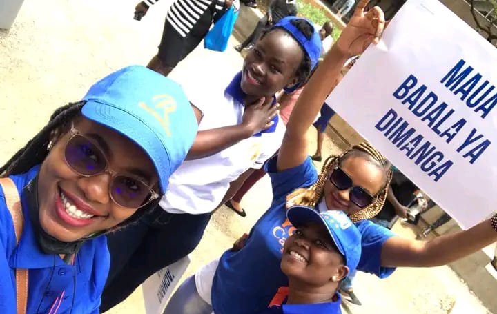 HERachelTabitha's tweet photo. Today we held peaceful demonstrations to advocate for peaceful campaigns and condemn violence. #RespectBaba #YoungCaptains @Mponjiwa @Kaikainaipamei1 @marie_letishah @OdmWomen https://t.co/2WHhWFtb7A