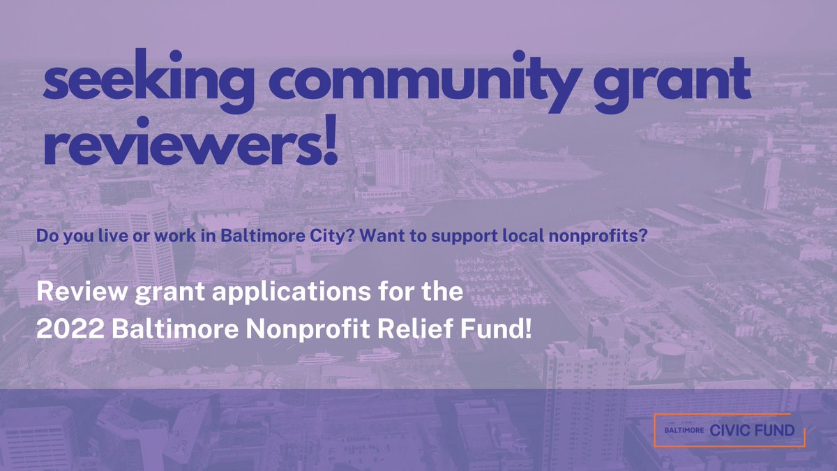 We are looking for community grant reviewers for the 2022 Nonprofit Relief Fund! Reviewers will learn more about grantmaking &amp; help direct much-needed funds for COVID-19 recovery. Apply by May 2: form.jotform.com/220805524142143