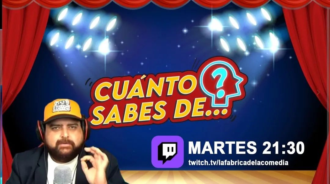 fabrica_comedia's tweet photo. Es martes y el cuerpo pide concurso ¿Cuánto sabes de...?
Esta noche a las 21:30, en el canal de Twitch de La Fábrica de la Comedia, 
https://t.co/wthHW9p44z https://t.co/ynprIBm4nC