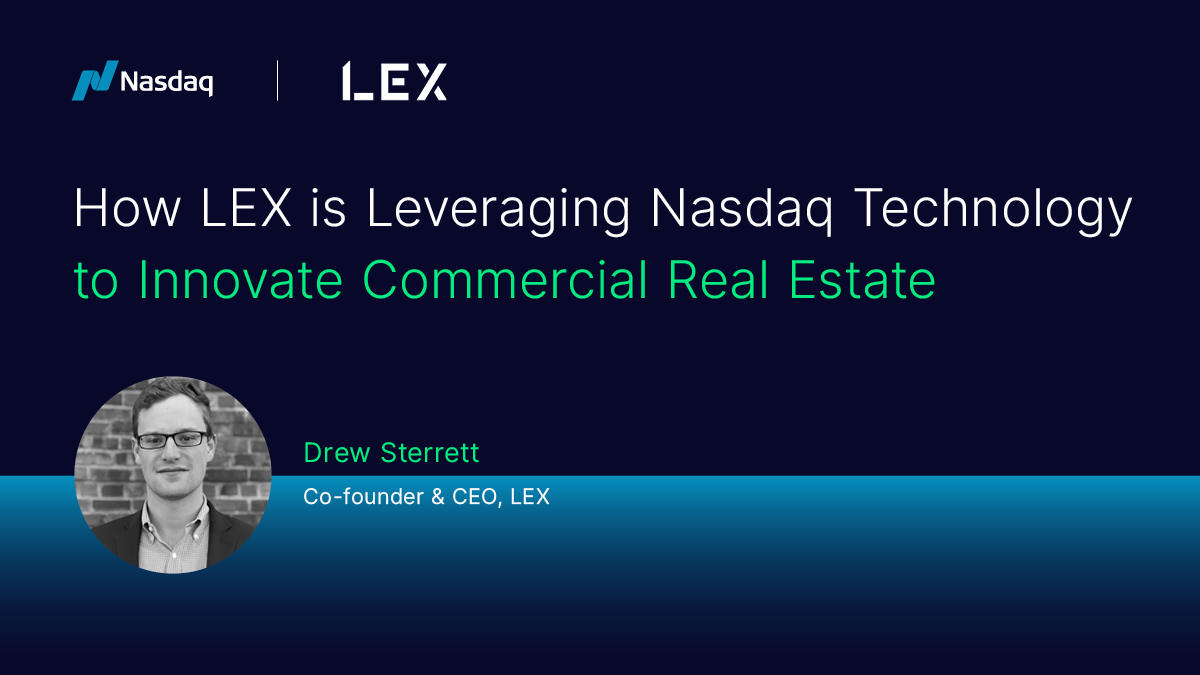 Nasdaq's tweet photo. Today, LEX, a commercial real estate securities trading platform, is welcoming its first IPO. Leveraging @Nasdaq's Marketplace Services Platform, @investwithLEX is able to unlock previously unavailable matching opportunities at speed &amp; scale.

Learn more: https://t.co/YnVIt0Jp7h https://t.co/GgWmoCSpGW