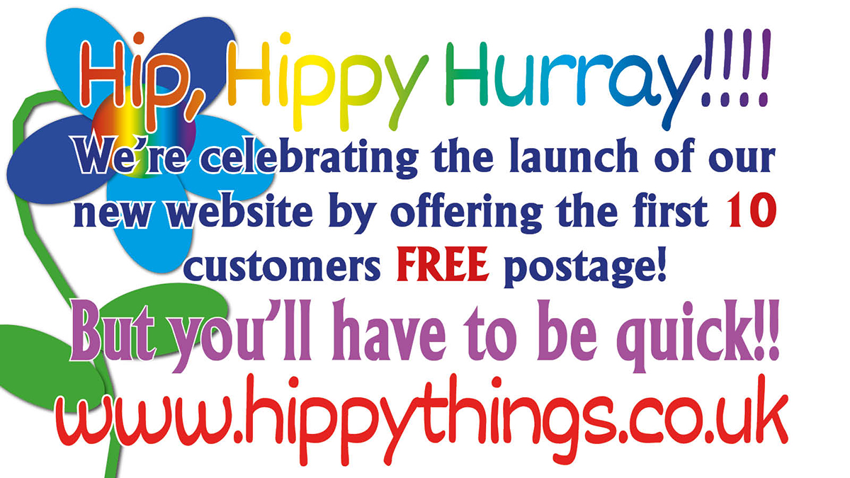 We have launched our new website and are offering FREE POST for the first 10 customers. Don't miss out! hippythings.co.uk #hippystyle #grababargain