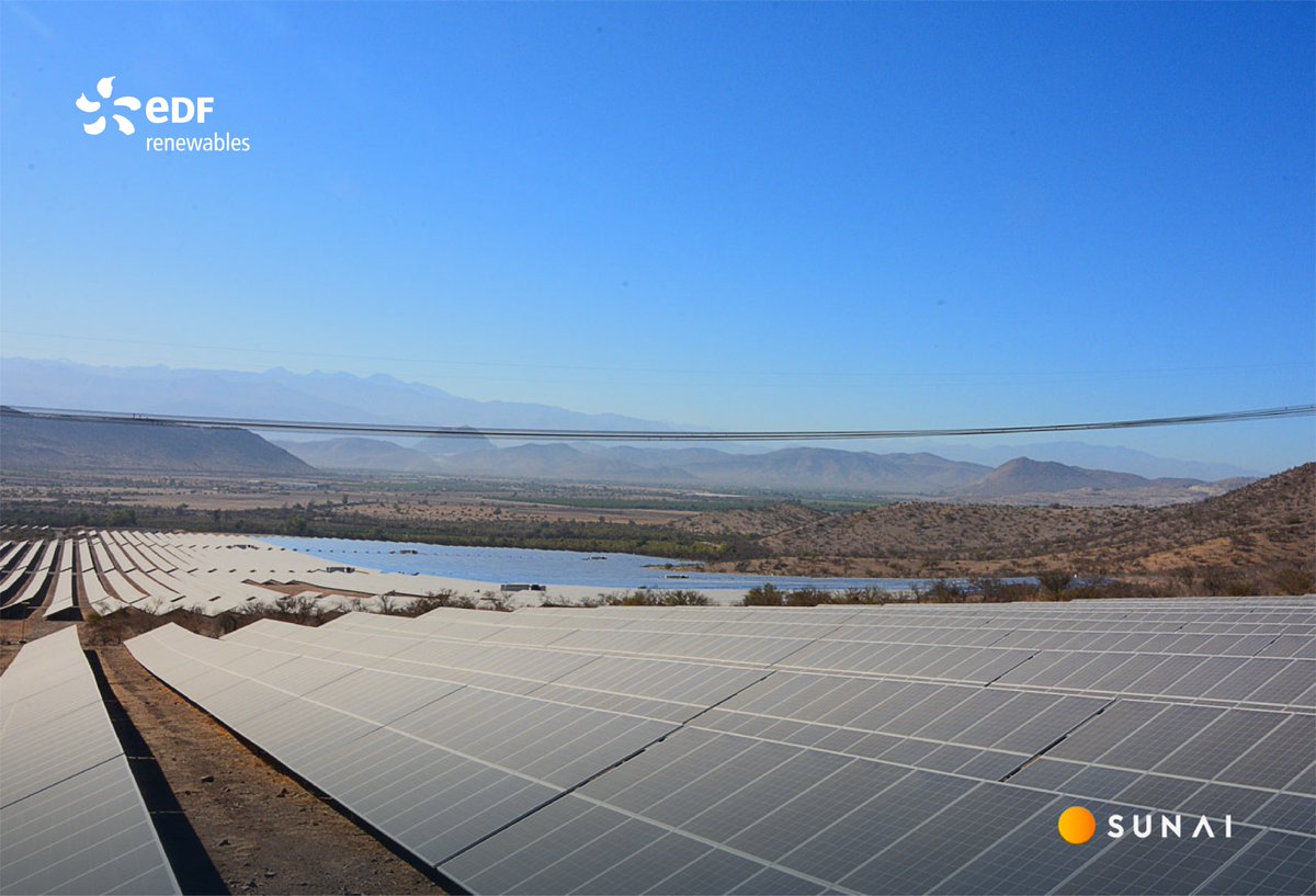 Dentro de nuestro proceso de mejoramiento continuo, recibimos la visita de @SUNAI, ganadores de #EDFPulseChile, en nuestra planta fotovoltaica #SantiagoSolar para avanzar en la digitalización y el análisis de datos en línea de este parque que tiene 115MW de potencia instalada.