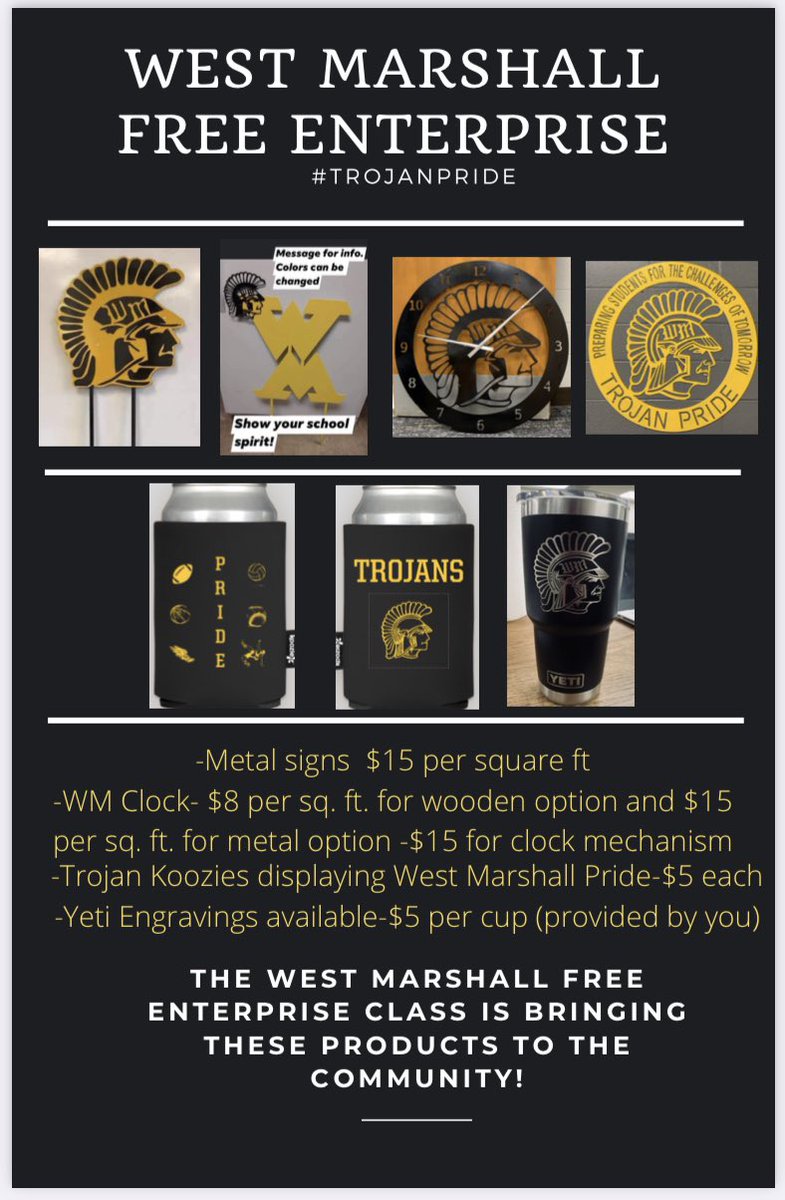 WMFreeEnt's tweet image. Get your orders in now! We stop taking requests Friday April 15th. View our products below or online at: wmcsd.org/students/west-…