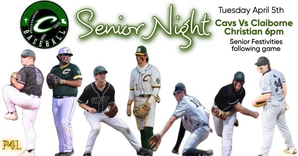 Big night for our seniors as we take on Claiborne Christian tonight at Trademark Park! #ThePack🐺 #P4L