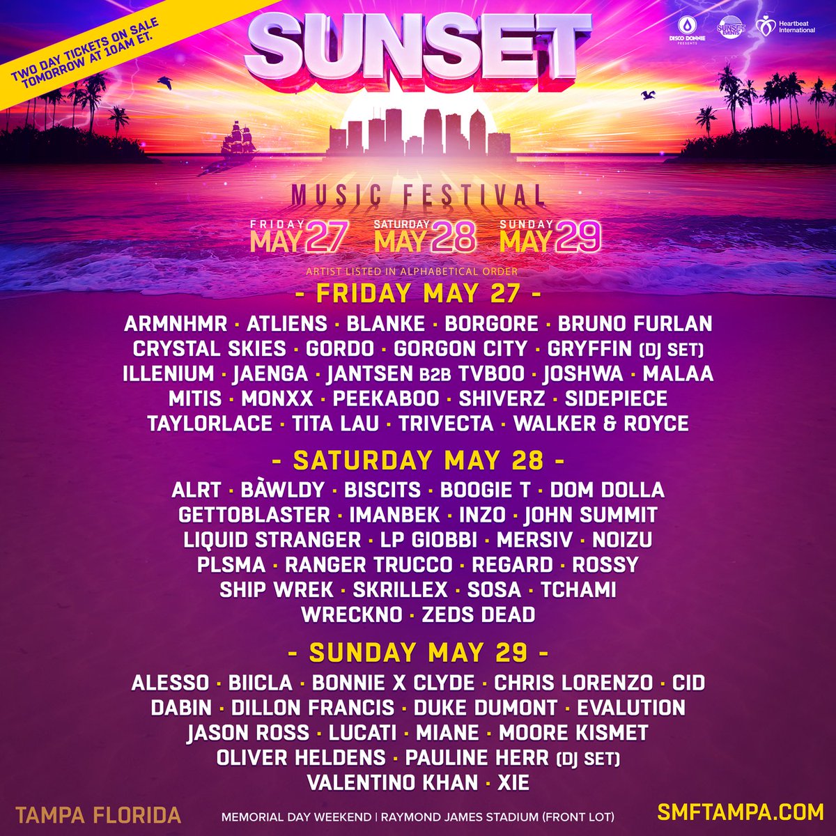 Sunset Music Festival 2024 Lineup Tickets Map Schedule Dates