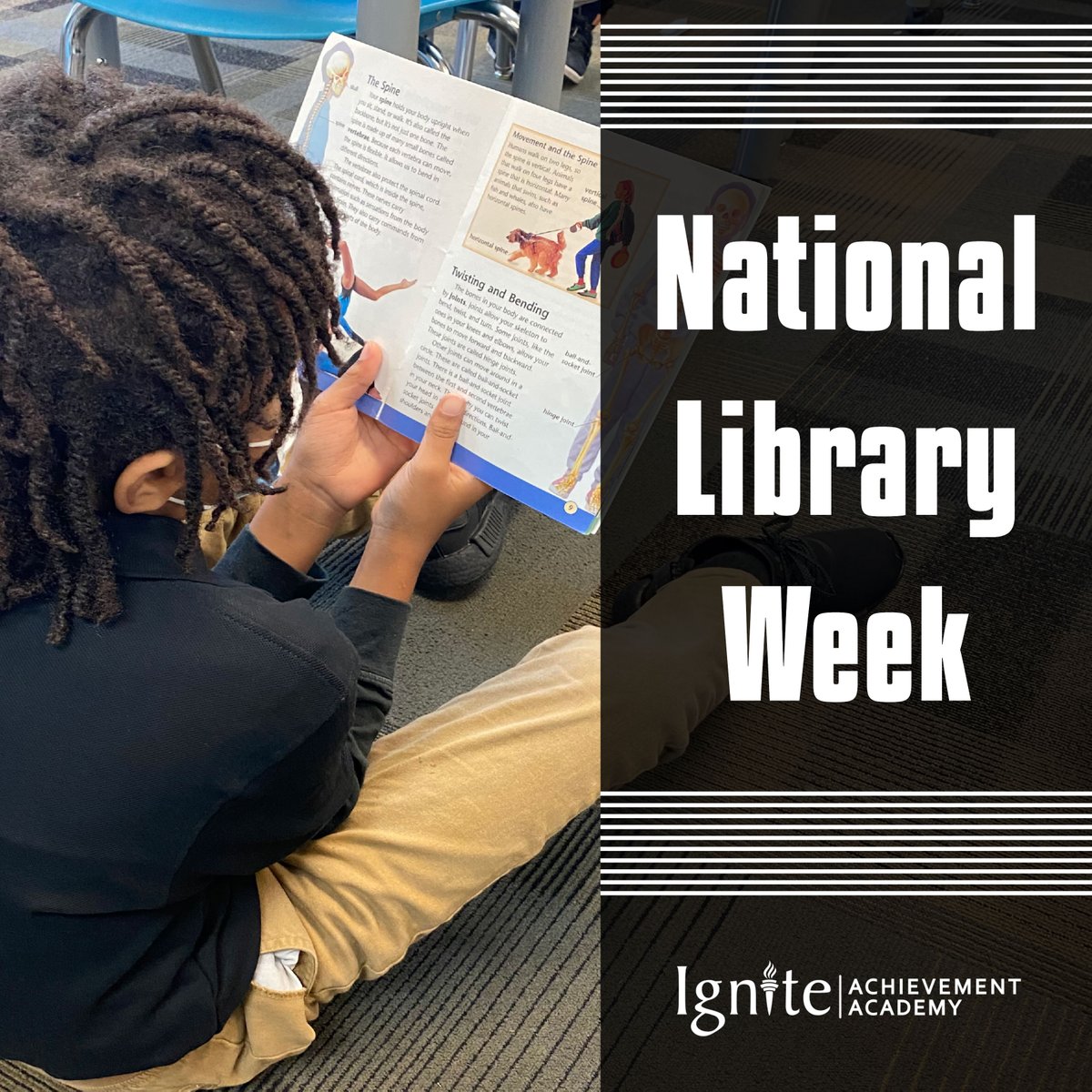 National Library Week is an annual celebration highlighting the valuable role libraries, librarians, and library workers play in transforming lives and strengthening our communities. #NaitonalLibraryWeek #IgniteTheLight