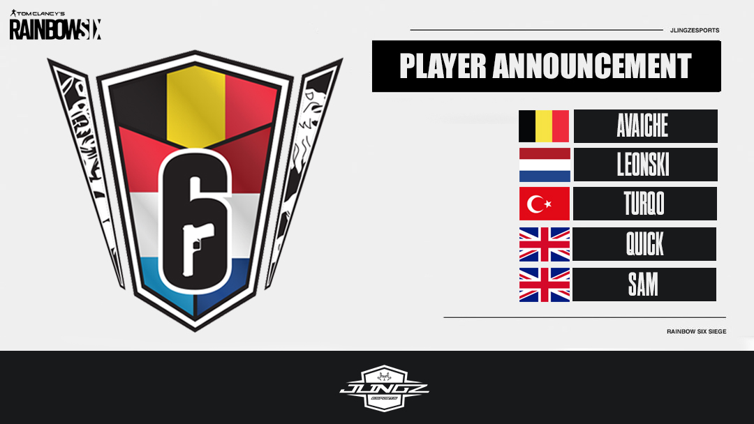 JLINGZesports's tweet photo. BIG welcome to our new #JLINGZesports @Rainbow6Benelux team. 💪🏼 Can't wait to catch these guys in action very soon 👀

@SamR6S_
@quickr6s
@Leonski_R6
@avaicher6s
@turqofps https://t.co/1ytVqbyhpH