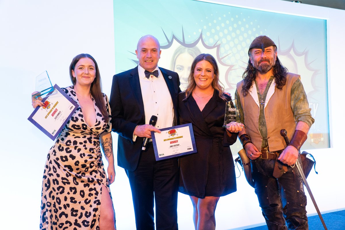 Congratulations to Emily Rattray from <a href="/HiltonHotels/">Hilton Hotels</a> and Ellis Dunkley from <a href="/ParkPlazaHotels/">Park Plaza Hotels</a> for winning Best Approach to Resilience 🦸‍♀️🏆 #NHAAwards2022
