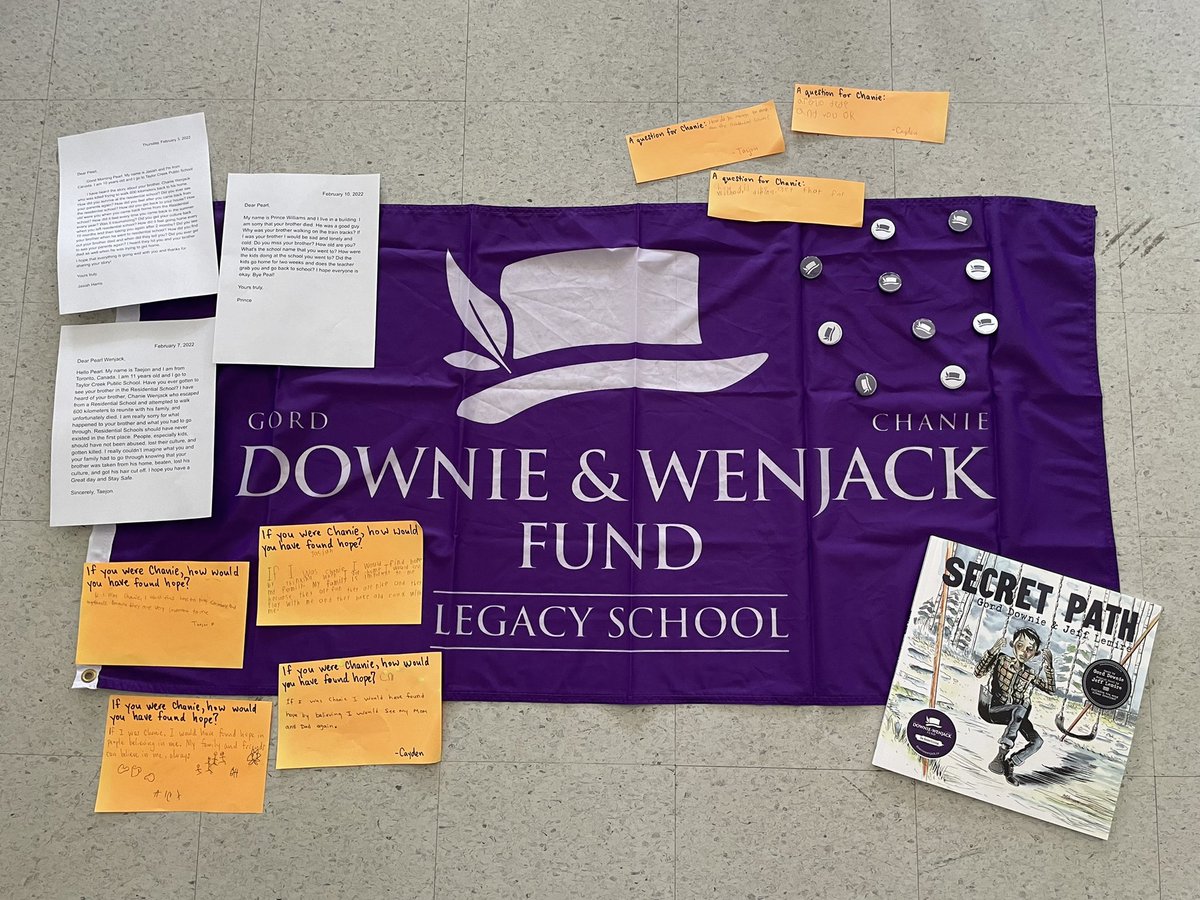 ching_brent's tweet photo. Our class participated in the Downie Wenjack legacy school program this year. We observed, talked, had questions and wrote a letter to Chanie’s sister, Pearl! #tdsb #indigenous #tcps #downiewenjack https://t.co/rJlr9q0XCW