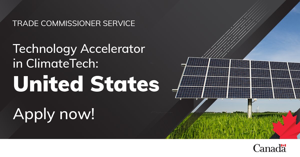 CTA_TCS's tweet photo. There is a significant demand for ClimateTech solutions in the U.S., driven by both policies and market forces. Does your #canadian start-up respond to these demands? Apply for the U.S. Climatech CTA up to April 30! https://t.co/LGgrmzW4Ox https://t.co/W6yX8osDIh