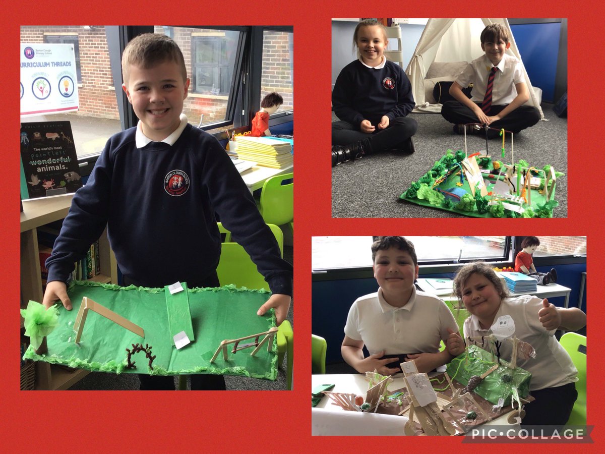 BartonCloughSSC's tweet photo. We are so proud to present our finished playgrounds!

We have worked so hard to build playground equipment structures using different materials in DT.

We have also used our playgrounds when creating our own stop motion animation videos today.

#designtechnology #designers #DT https://t.co/VCPT4OyzEE