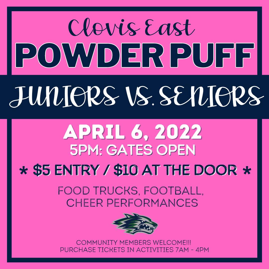 Tickets on sale in Activities - community members welcome! $5 in advance / $10 at the gate