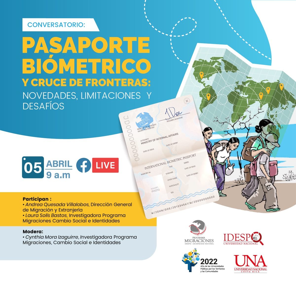comunidadUNACR's tweet photo. ¿Te perdiste el conversatorio del #Idespo sobre las implicaciones del nuevo pasaporte biométrico para las y los migrantes? Disponible en: https://t.co/ssZkEBQHkr https://t.co/Ph4ytIdeHc