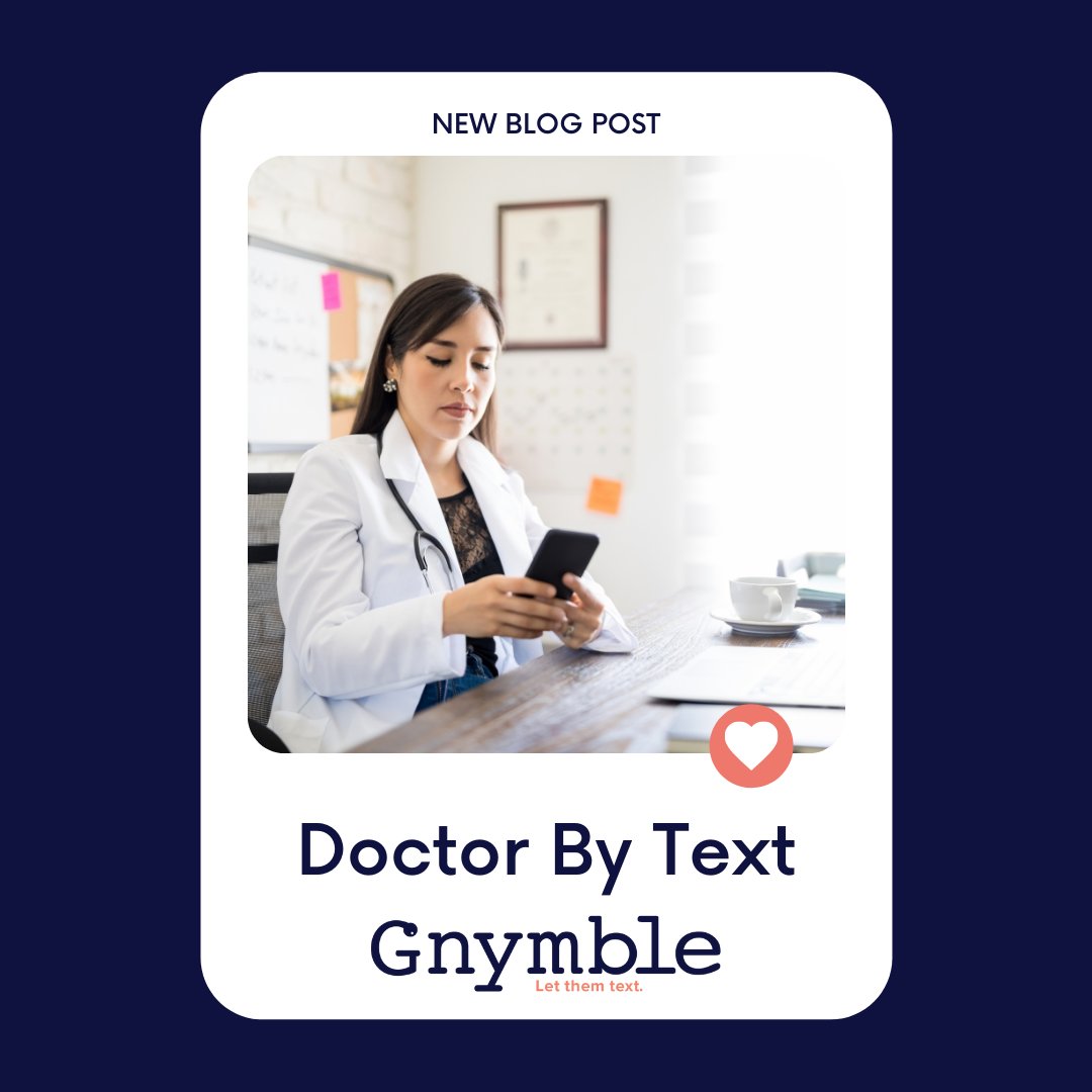 gnymble's tweet photo. Check out how one of our customers is using Gnymble to doctor by text! https://t.co/YWz2CcDgrX

#blog #doctor #sms https://t.co/jiFTs3g0Oh