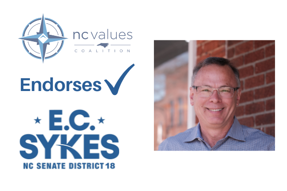 Proud to be endorsed by the NC Values Coalition.
Together we are standing for the traditional values like Faith, Family and Freedom that make North Carolina great.
