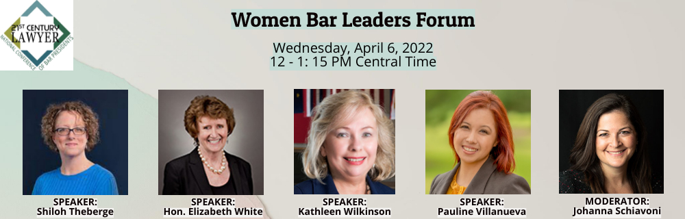 BarPresidents's tweet photo. TOMORROW these women bar leaders from across the country will address how their bar associations are responding to the needs of their members and smaller affiliate chapters, creative ways to elevate and engage members, and more! Registration is free: https://t.co/NJmVmv9RBw https://t.co/1BcABPGTYC