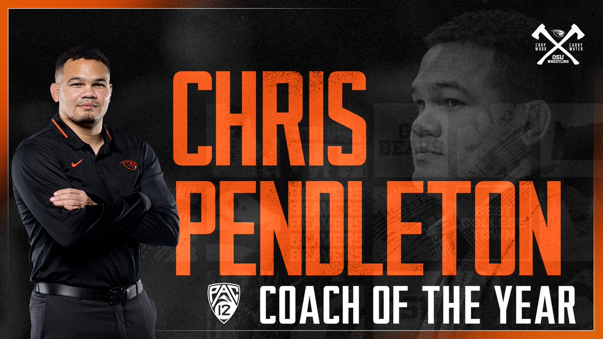 BeaverWrestling's tweet photo. .@ChrisPendleton9 is your 2022 Pac-12 Wrestling Coach of the Year! #GoBeavs https://t.co/u6H3gxEULG