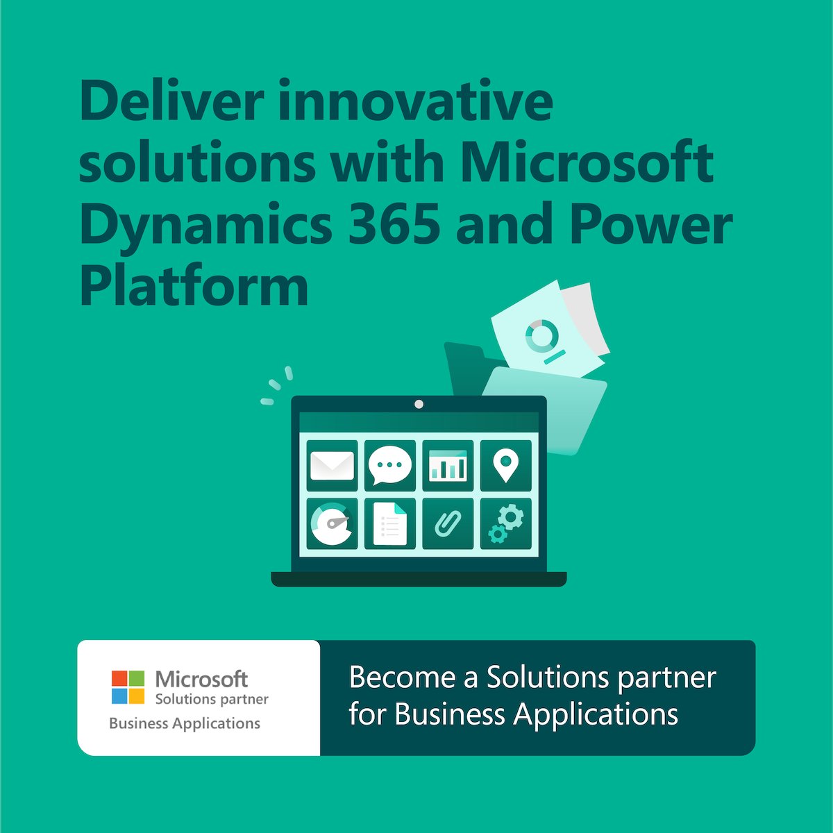 msPartner's tweet photo. Becoming a Solutions partner for Business Applications can help you:

✅ Showcase your #MSDyn365 Microsoft #PowerPlatform capabilities 
✅ Stand out from competitors
✅ Retain benefits

Explore now: https://t.co/DMhzdJ0VqK