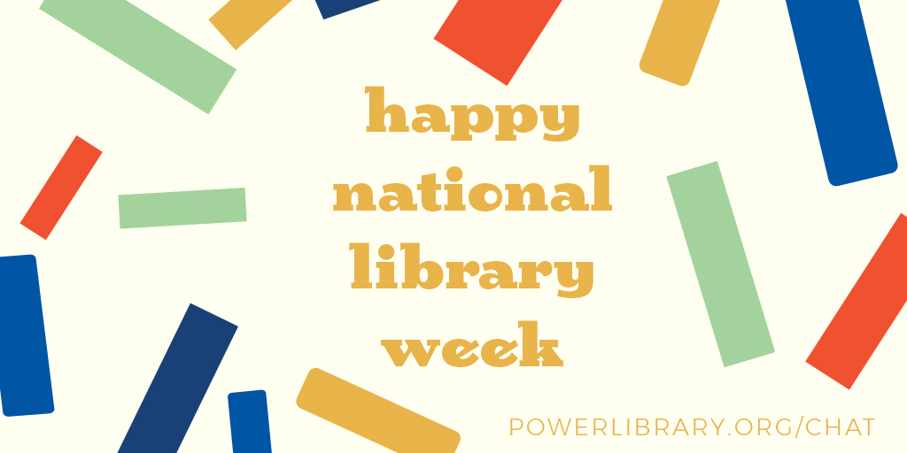 PowerLibrary's tweet photo. And a very Happy National Librarian Day, might we add. #NationalLibraryWeek
POWER Library wishes all of our amazing chat librarians on Chat with a Librarian a fantastic day and thanks for all your hard work!! #chat #librariansrock #notbots #livehelp #POWERLibrary https://t.co/NpnBECdmQj