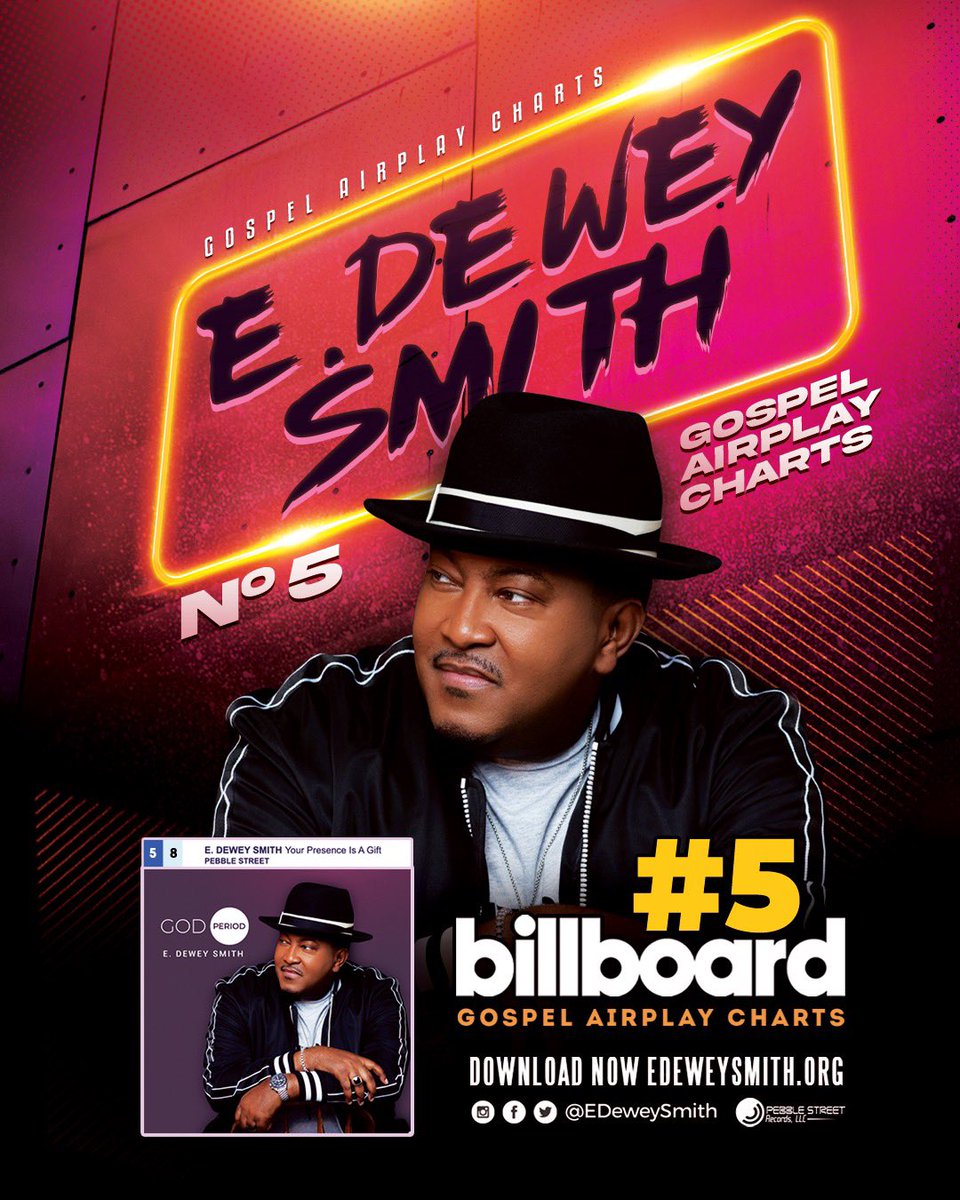 edeweysmith's tweet photo. WOW, I recorded this song as a tribute to my late Momma!!!! WOW!!! HUGE thanks to all of the radio stations who played my single, “Your Presence Is A Gift”!!! It’s #5 on @billboard Gospel Airplay Chart this week!!! WOW!!!! @pebblestreetrec  #YourPresenceIsAGift #GodPeriod https://t.co/77K1J5JTNU