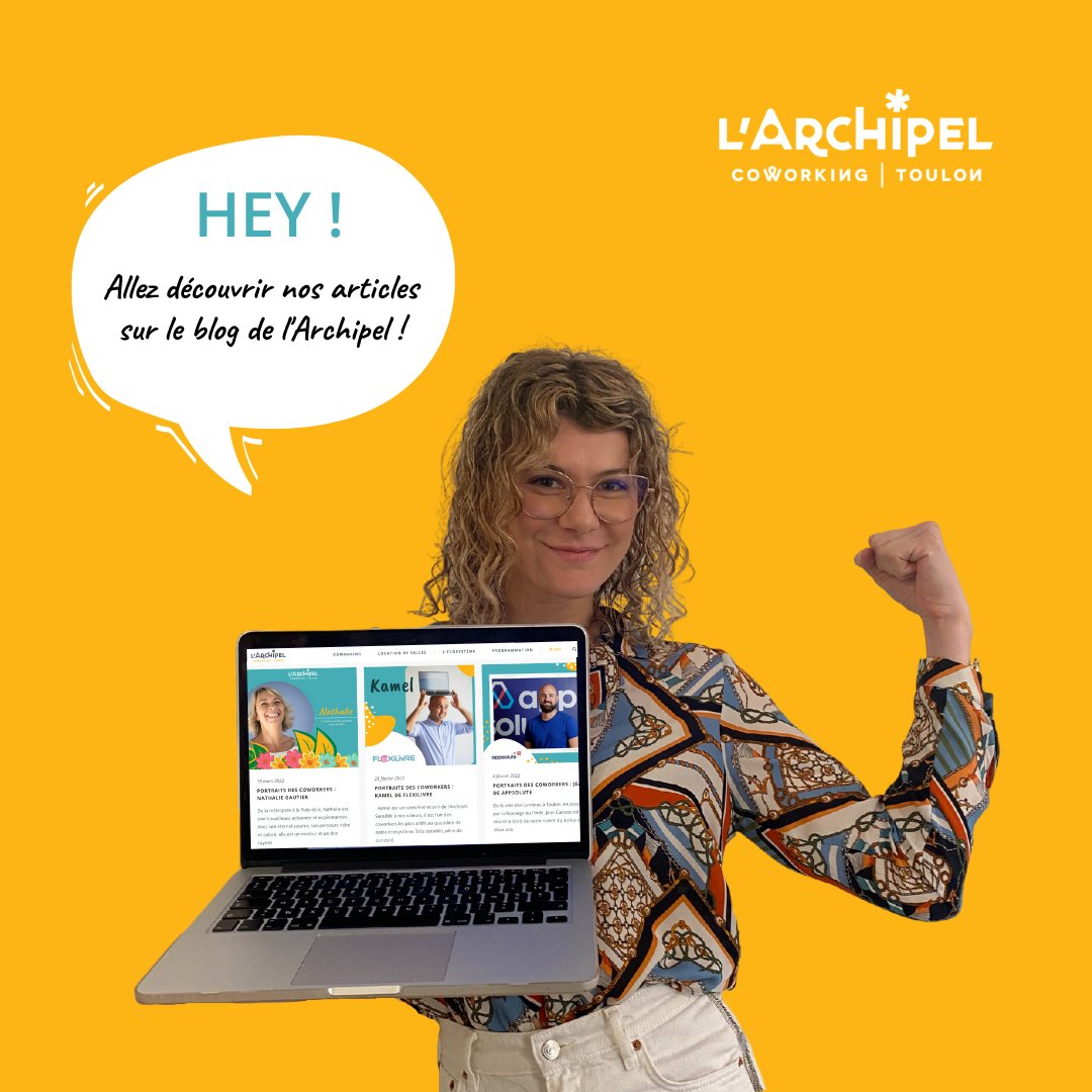 ArchipelToulon's tweet photo. 🌴 Hey ! Nous alimentons régulièrement un blog sur le site internet de l'Archipel !
🖥️ Vous pouvez y retrouver des articles sur le thème de l'entrepreneuriat, ainsi que de nombreux portraits dans lesquels nous interviewons nos coworkers du quotidien !
🔗https://t.co/qrtkk1DhEt https://t.co/ZEquAH53kj