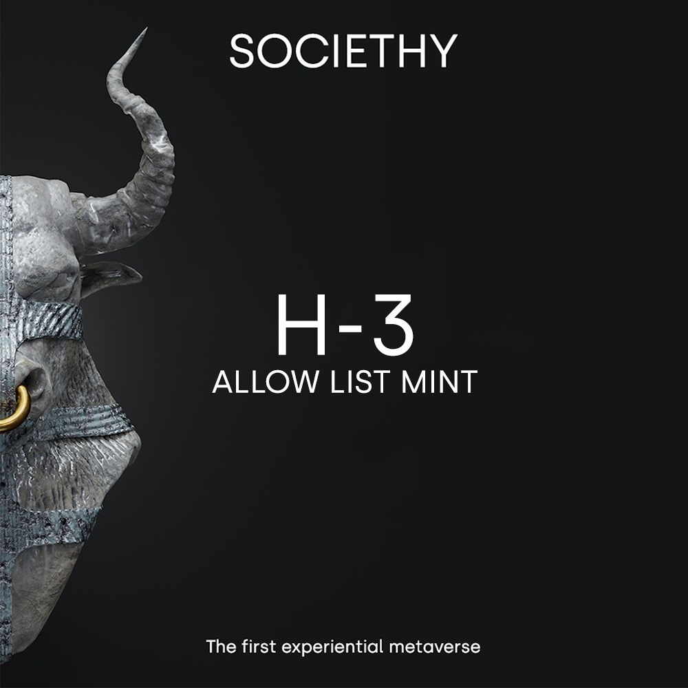 thesociethy's tweet photo. Societhy OG Pass Allow list mint: 

H-3 https://t.co/4zBlSwhHr7
