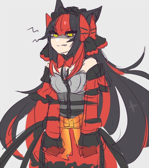 BxtweenHxrClxws's tweet photo. Cue the Incineroar brushing the dust and soot off of herself after the move landed. She then glowered at Zardy, slightly annoyed. 

"Why. . ." https://t.co/SVLVOdxeds